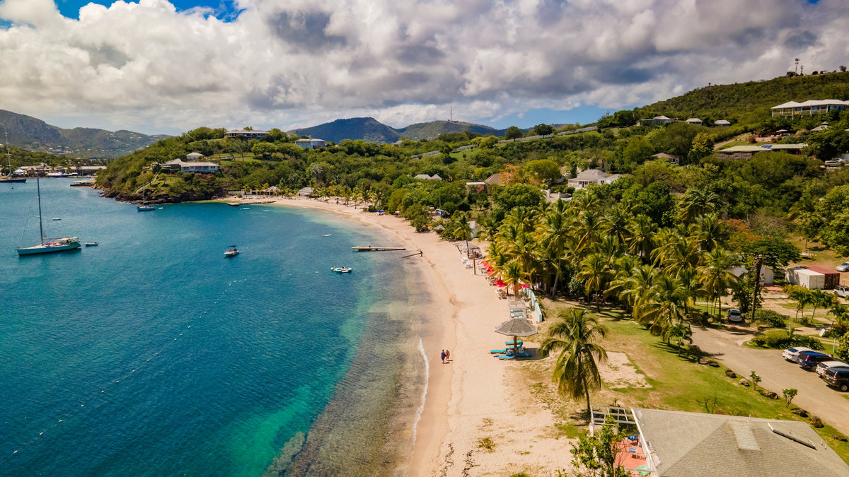 Baai met zandstrand, Antigua en Barbuda