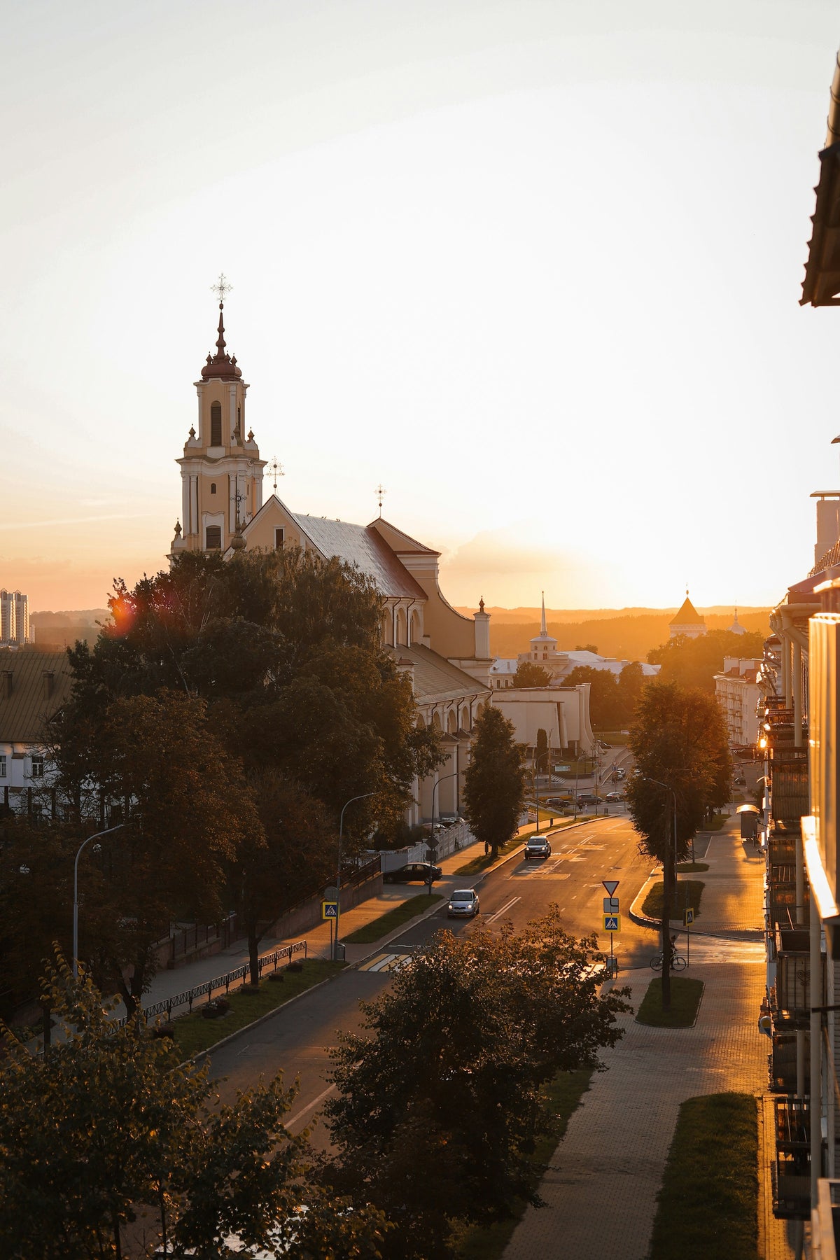 Church in the evening light, Belarus