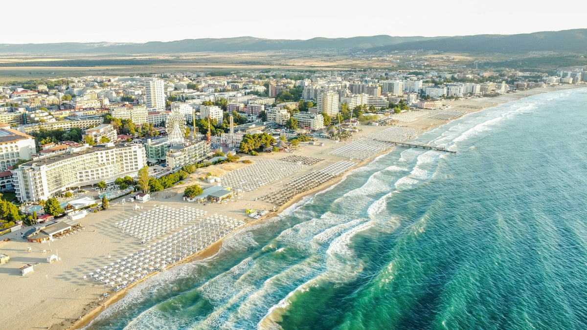 Black Sea coast from above, Bulgaria
