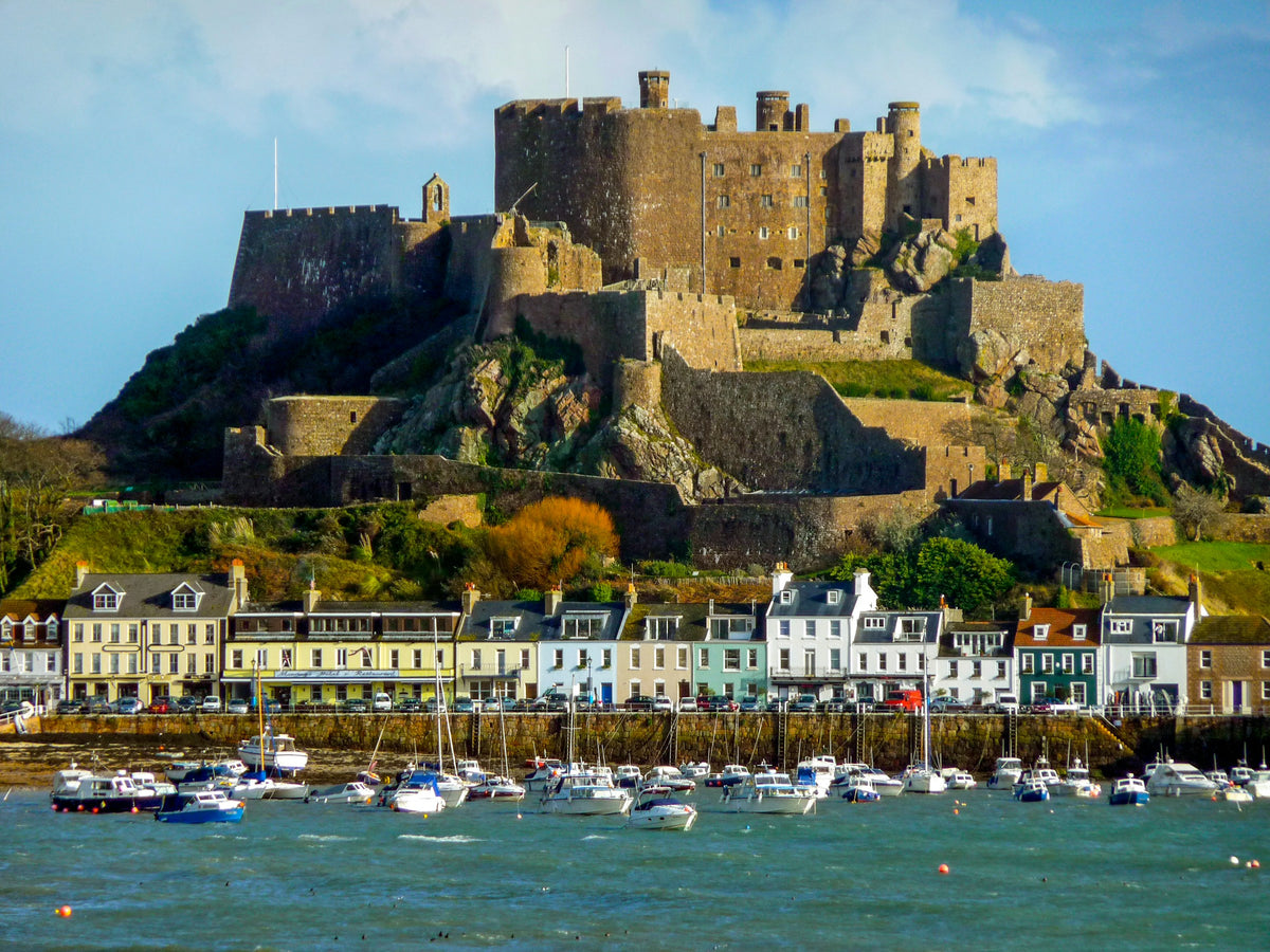 Castle above the harbour, Jersey