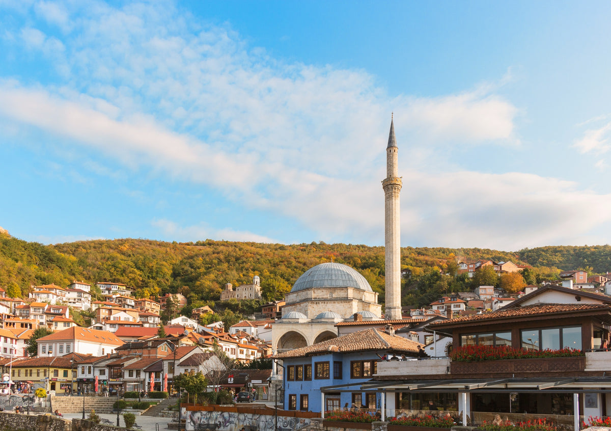 Mosque and old town, Kosovo