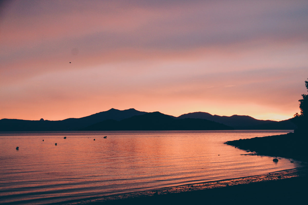 Sunset over the lagoon, Mayotte