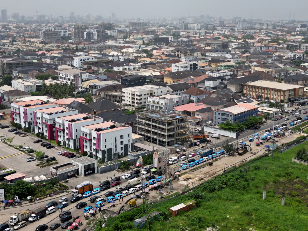 Lagos city view from above, Nigeria