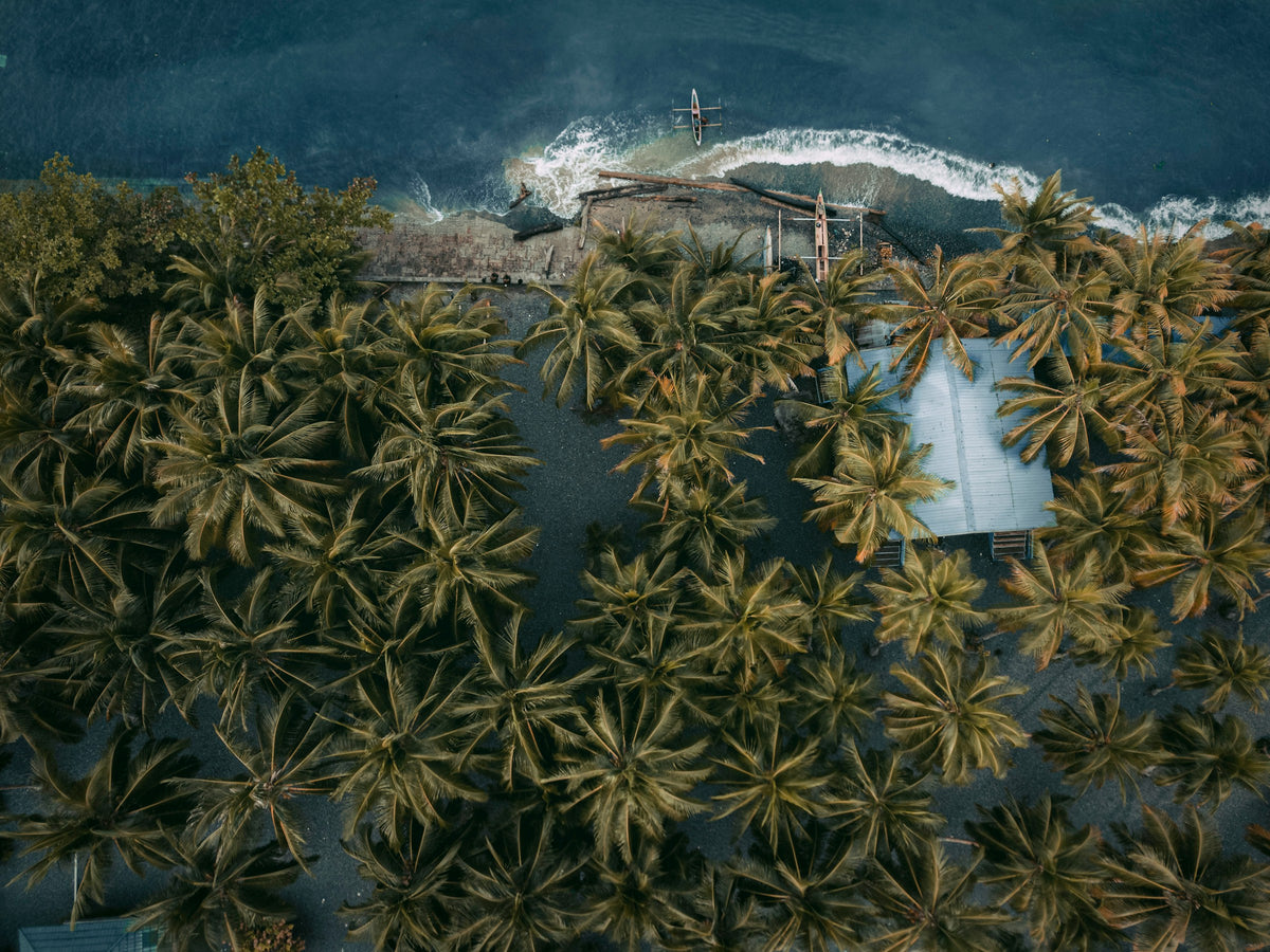 Islands and reef from above, Papua New Guinea