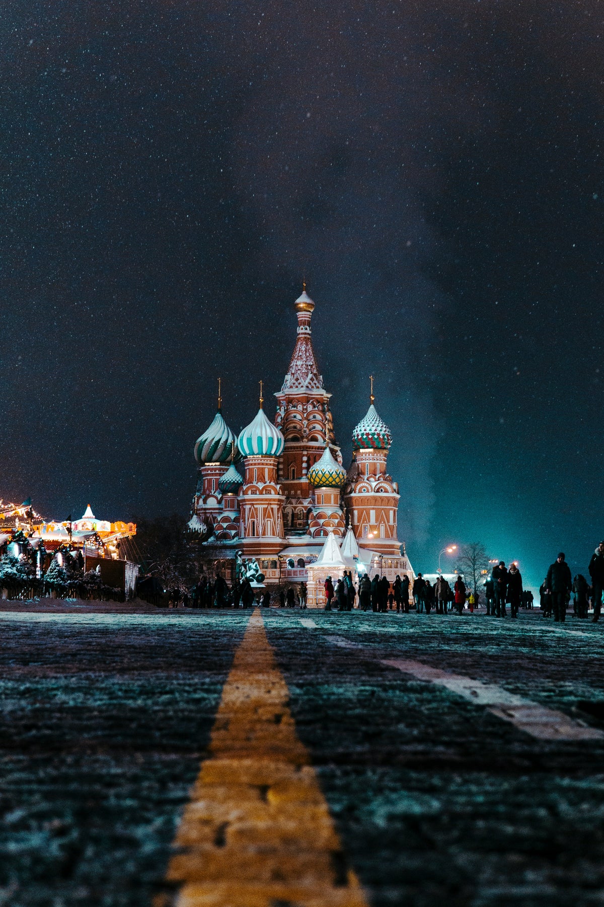 Saint Basil's Cathedral at night, Russia