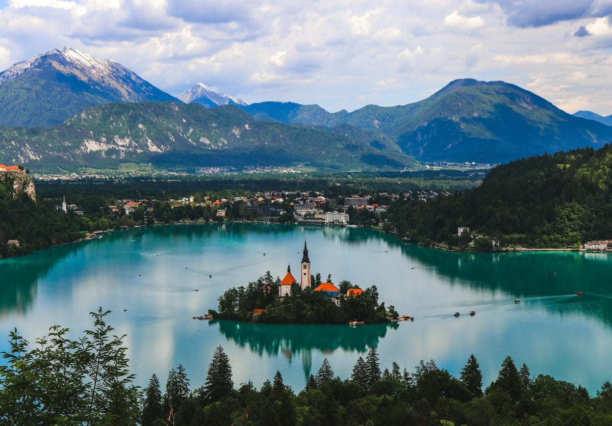 Lake Bled with its island church, Slovenia