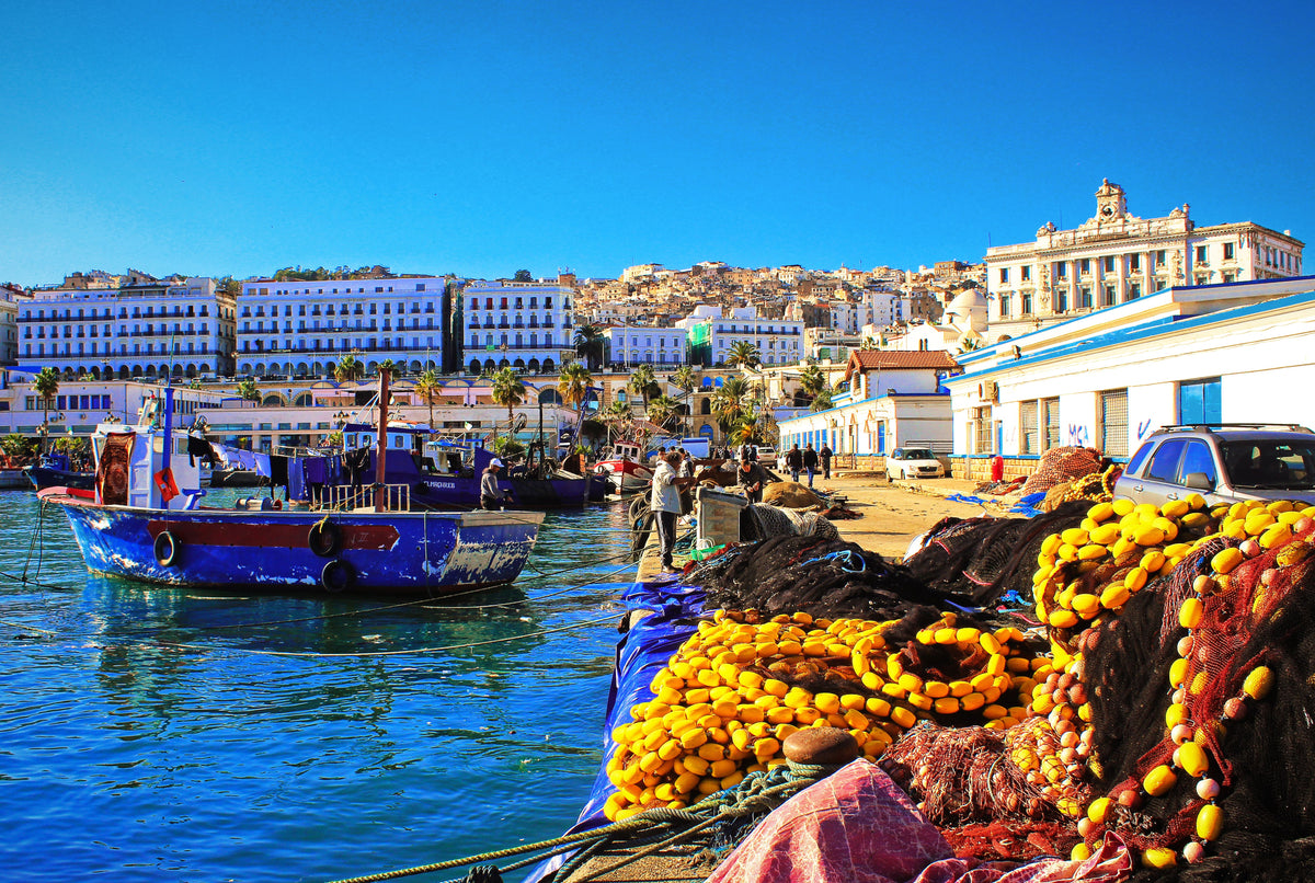 Harbour with fishing boats, Algeria