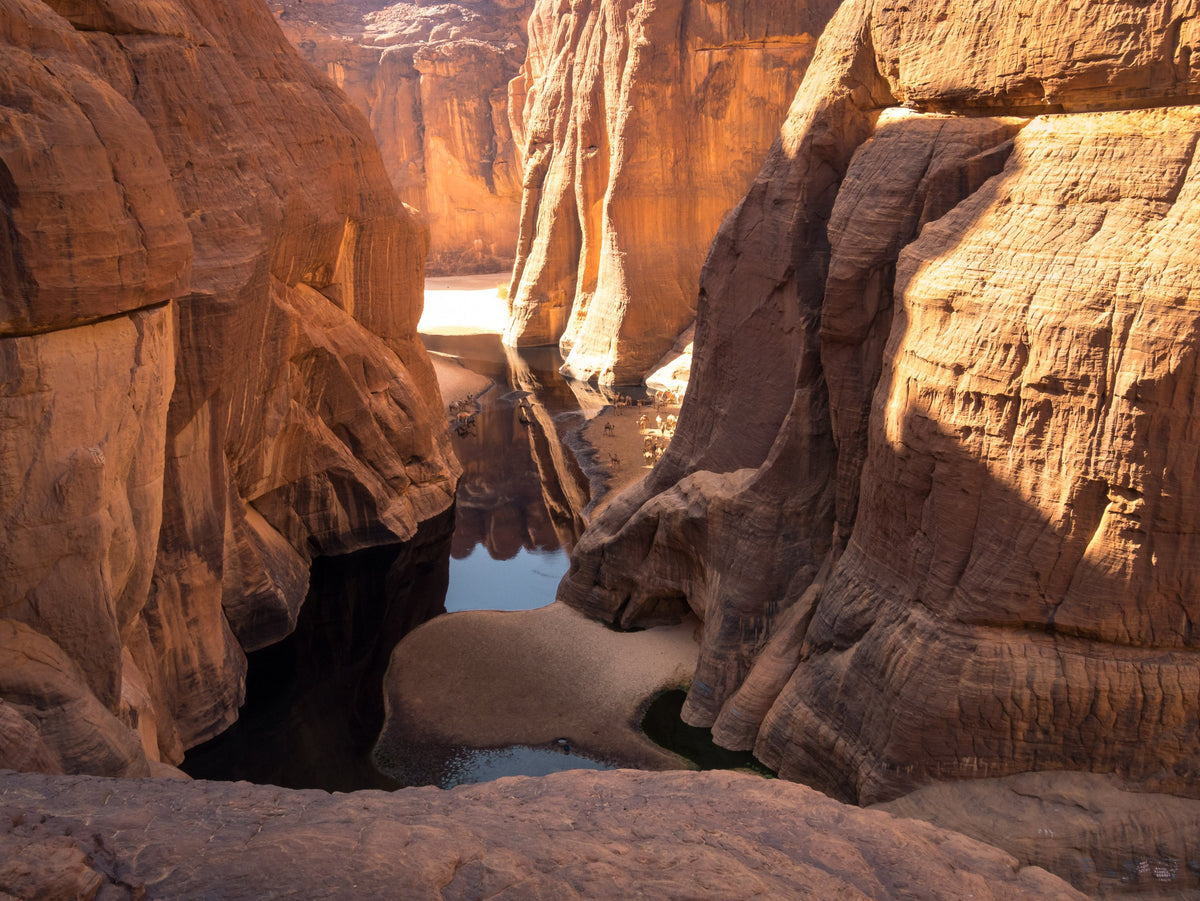 Guelta d'Archei sandstone gorge, Chad