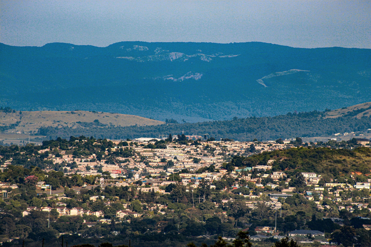 Mbabane between green hills, Eswatini