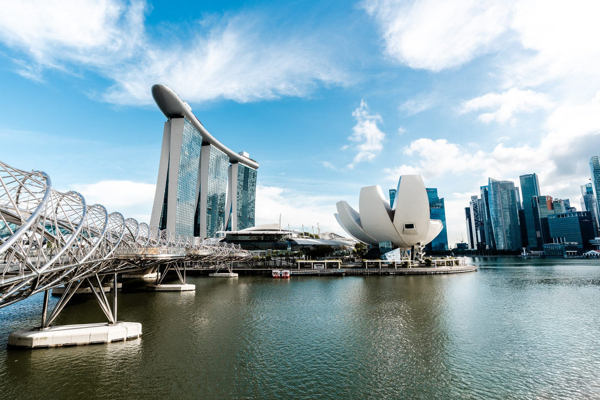 Marina Bay Sands and the Helix Bridge, Singapore