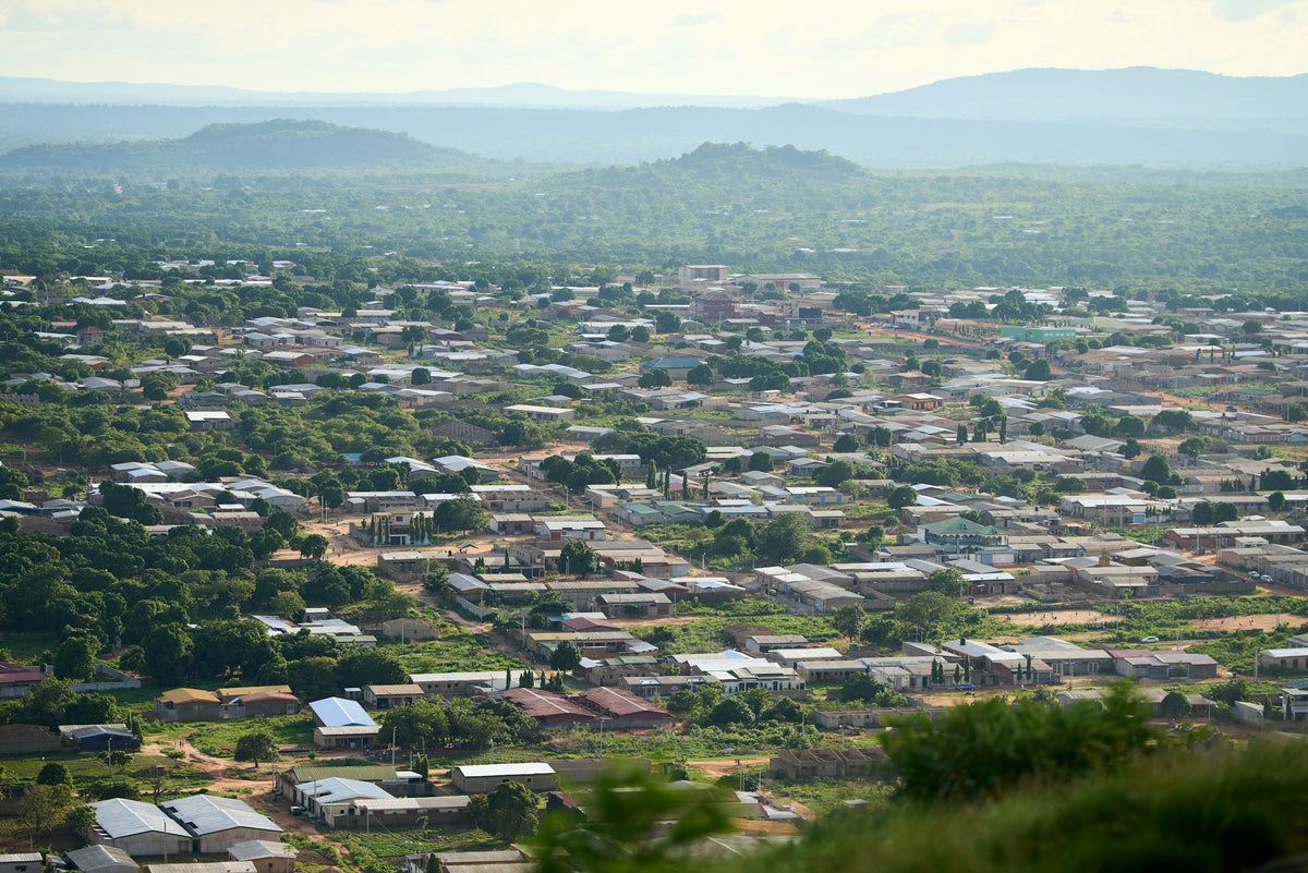 City view over the treetops, Côte d'Ivoire