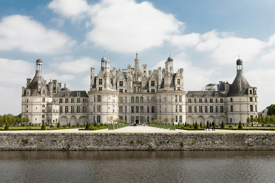 Château de Chambord behind its moat in the Loire Valley