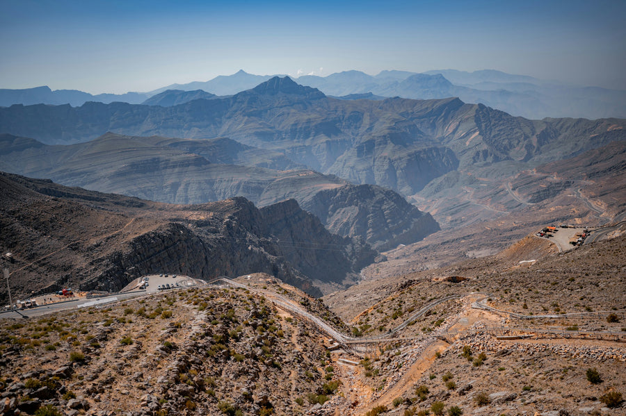A winding mountain road on Jebel Jais in Ras Al Khaimah