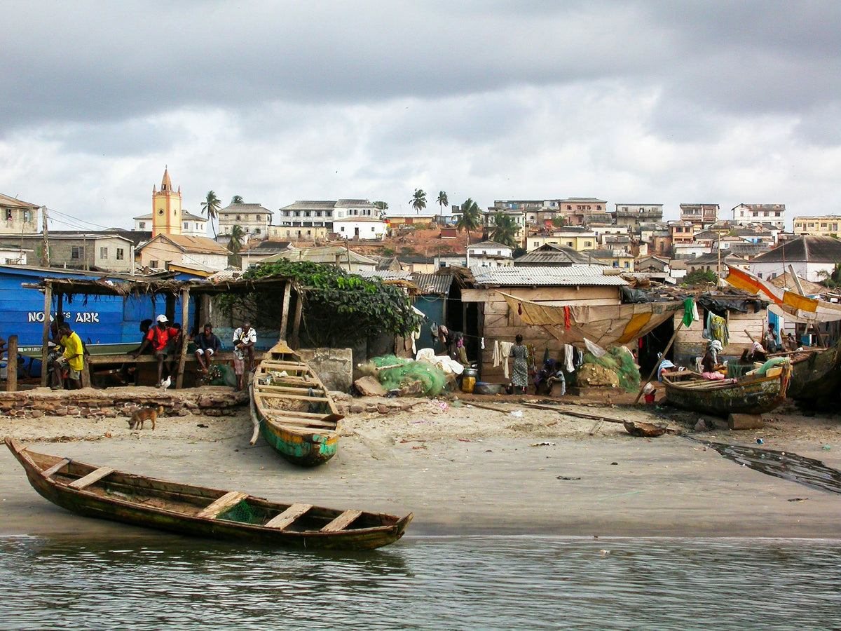 Fishing boats on the beach, Ghana