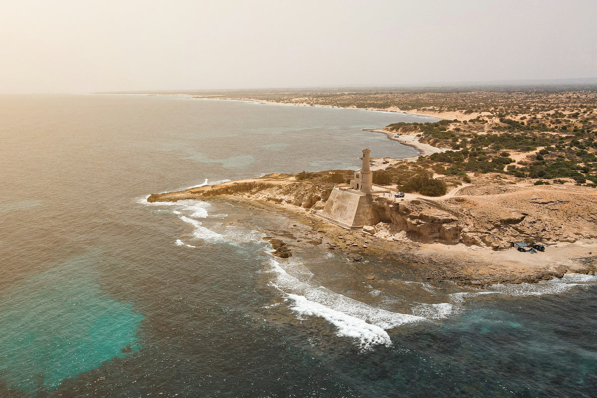 Rocky coastline and sea, Libya